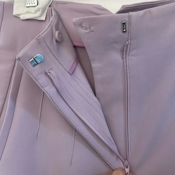 ZARA Women’s Lilac High-Waisted Pants M EUC - Picture 6 of 13